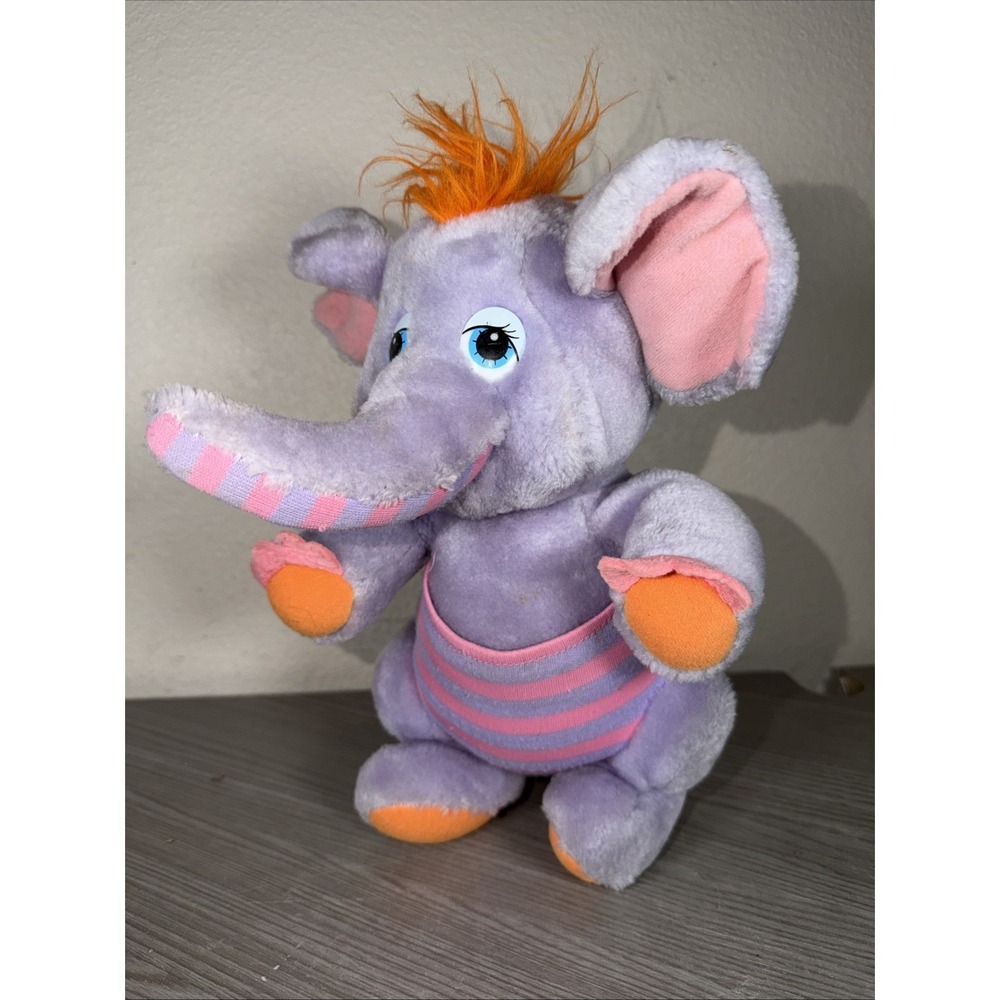 Vintage 1985 Hasbro Softies Wuzzles Eleroo Elephant Plush
